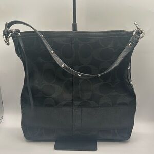 Coach  Vintage Signature Stripe Studded Lure Tote 12904 Shoulder Handbag